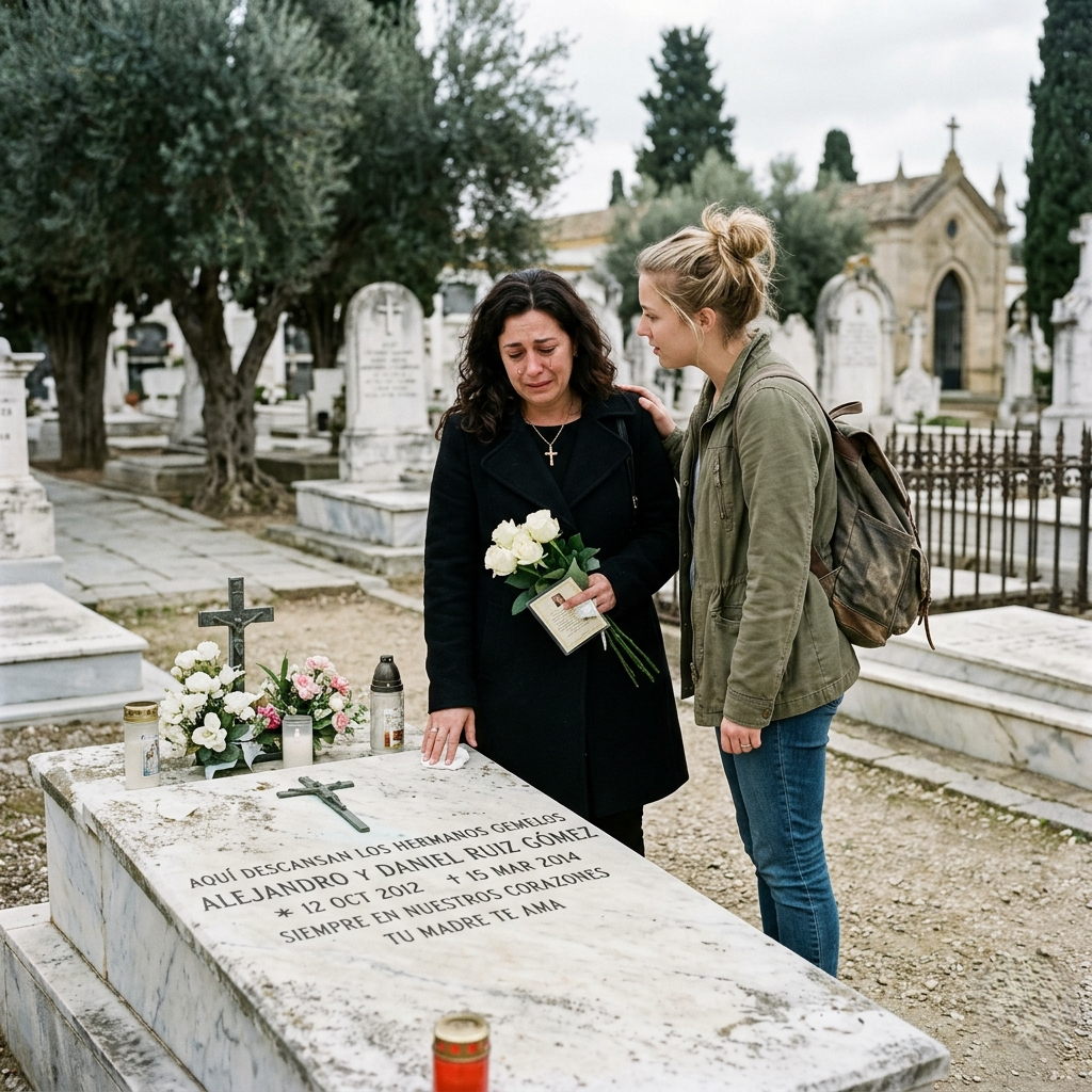 Señora… sus gemelos no están muertos’ — susurró una chica sin hogar frente a una tumba, y con una sola frase destrozó la mentira perfecta de la exesposa de un multimillonario. 😱💔