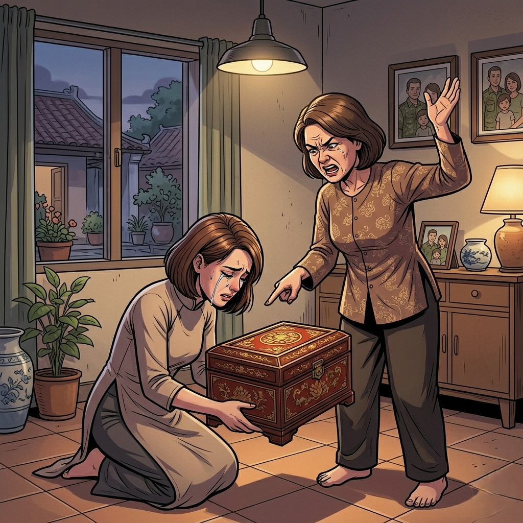 El día en que mi suegra me obligó por tercera vez a tirar el baúl de mi dote, descubrí que tenía un compartimento secreto.