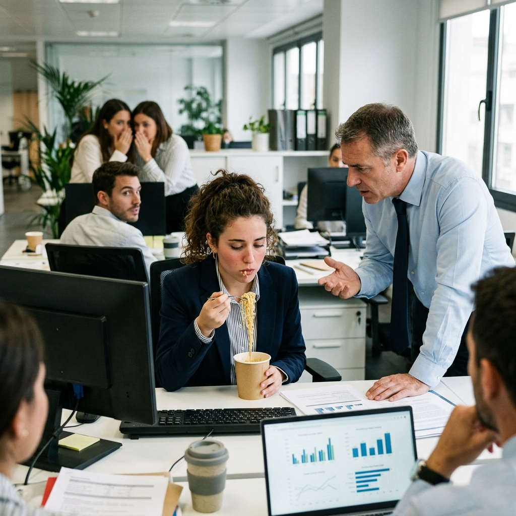 Me despidieron por comer ramen en la oficina… pero cuanto más lo pienso, más claro tengo que ya habían decidido deshacerse de mí mucho antes.