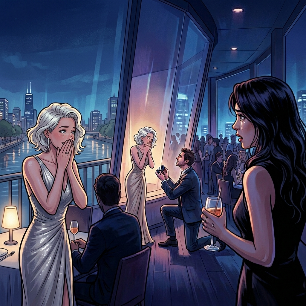 Cinco años juntos… y el día de mi cumpleaños descubrí que mi novio le estaba proponiendo matrimonio a otra mujer.