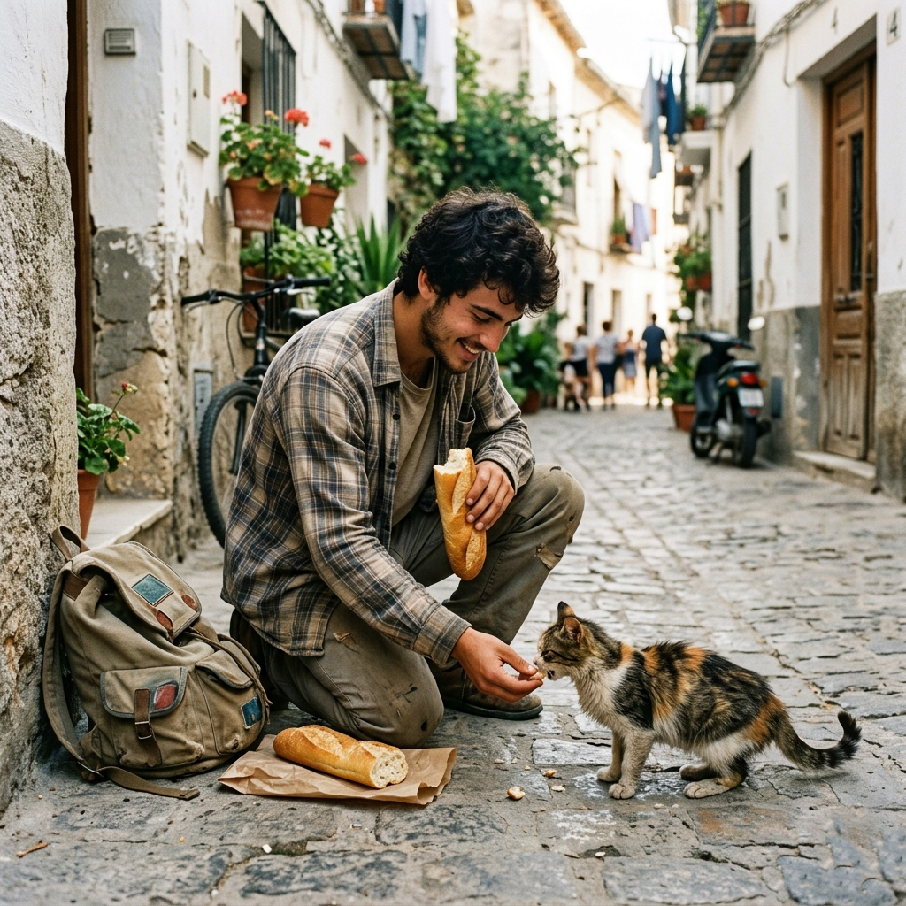 Compartí la mitad de mi único pan con un gato callejero… y al día siguiente, alguien tocó mi puerta con una oferta que cambiaría mi vida.