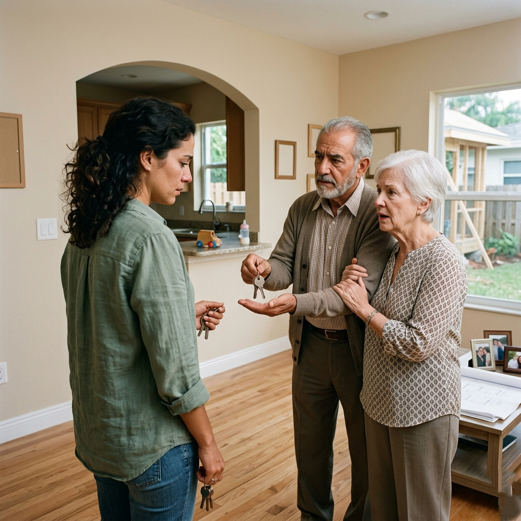 Mis padres me pidieron las llaves de la casa que construí… para dárselas a mi hermano porque “él sí tiene familia”