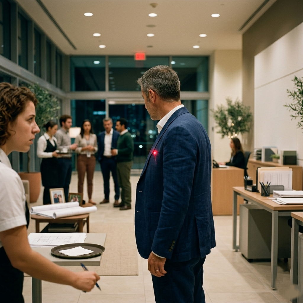 La mesera vio una luz roja en el pecho del magnate… y se convirtió en la única persona que se atrevió a salvarlo